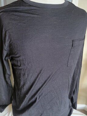 Mens Icebreaker Black Long-Sleeve Shirt Size Small